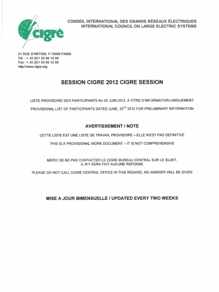Liste Participants Pdf Fax Union Internationale Des Telecommunications