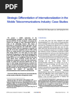 Strategic Differentiation of Internationalization in The Mobile Telecommunications Industry: Case Studies