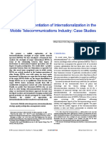 Strategic Differentiation of Internationalization in The Mobile Telecommunications Industry: Case Studies