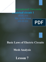 Electrical circuit mesh analysis techniques