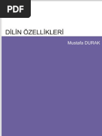 Dilin Özellikleri