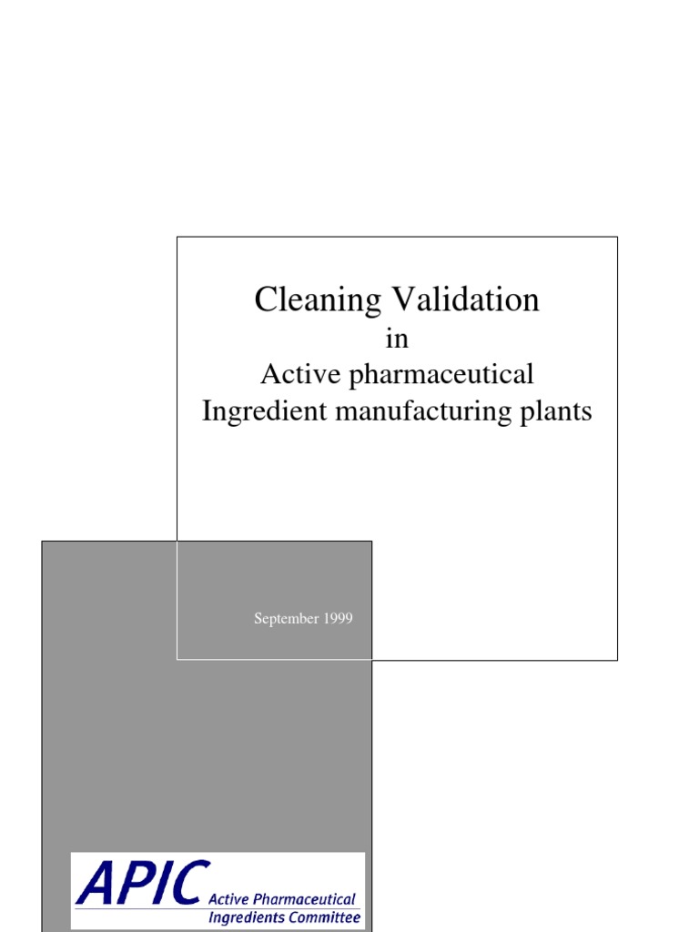 Cleaning Validation Verification And Validation Sampling (Statistics)