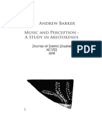 Barker - Music and Perception - Study in Aristoxenus