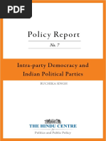 Intra Party Democracy and India's Political Parties