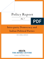 Intra Party Democracy and India's Political Parties