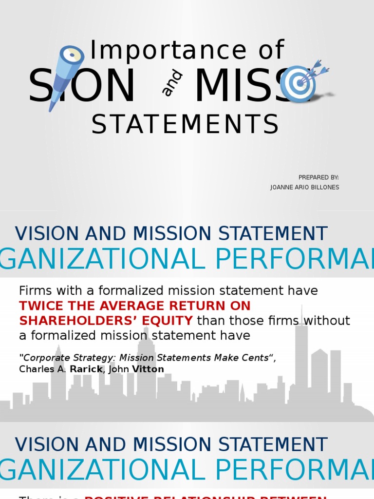 The Importance of Vision and Mission Statement Accountability