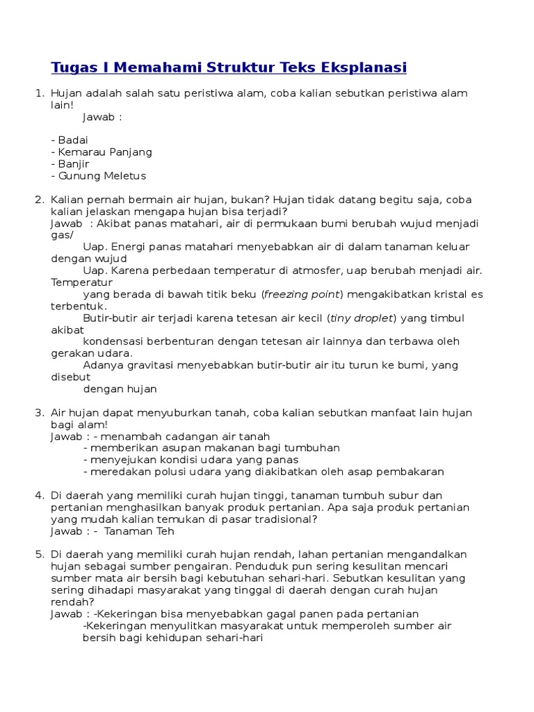 Tugas 3 Membandingkan Teks Siklus Hidrologi Dengan Teks