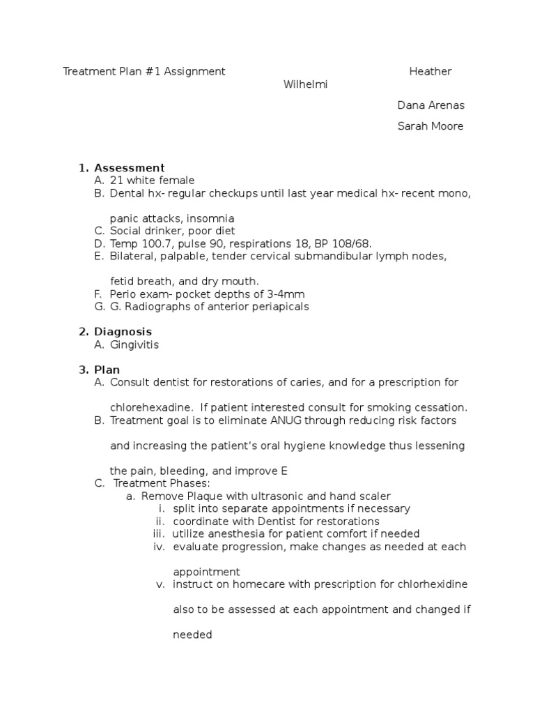 treatment plan 2 | Dentist | Dentistry