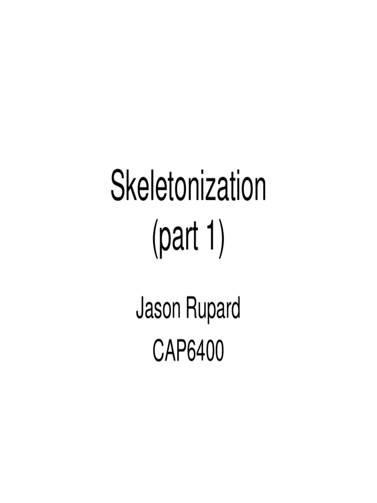 Skeletonization | PDF | Distance | Shape