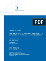 ITS Undergraduate 19887 Pengaruh Ukuran Partikel Terhadap Laju Pengeringan Pupuk Za Dalam Tray Dryer