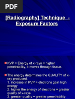 Radiography Technique - Exposure Factors