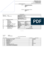 Detailed Packing List: Project: Customer: Project # LC#