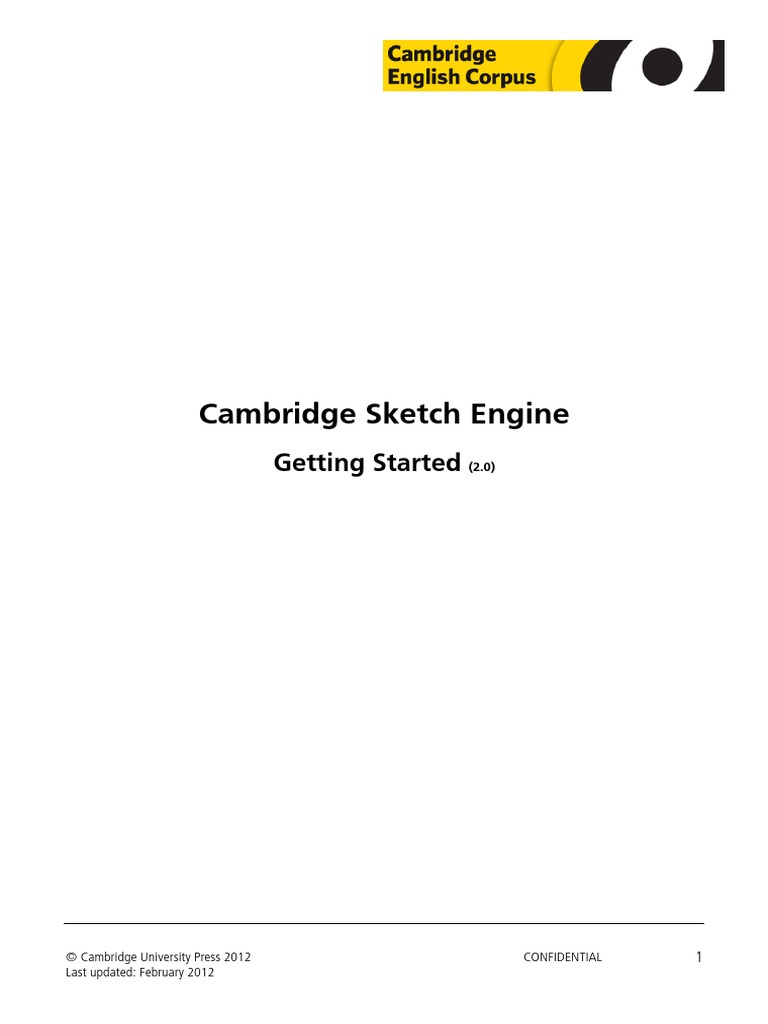 Cambridge Sketch Engine Getting Started 2.0 | PDF | Part Of Speech | Noun