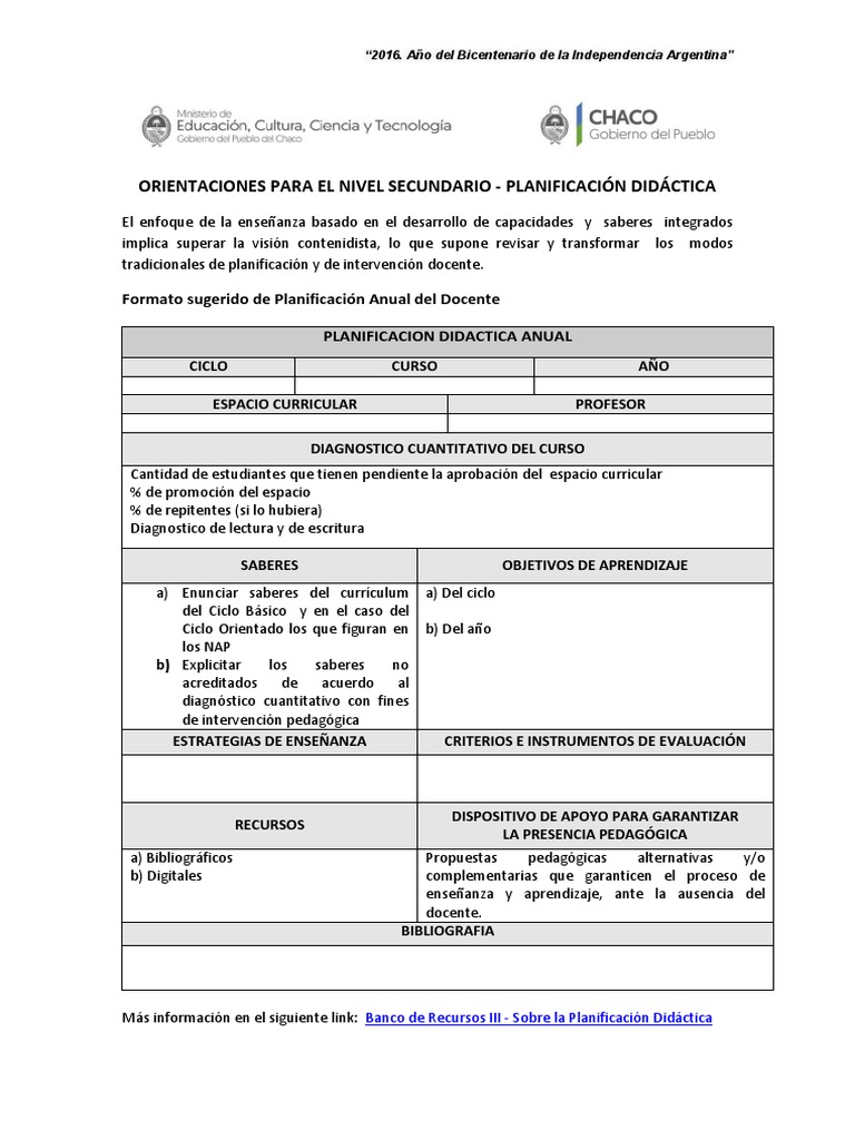 Planificación Didáctica Secundaria | PDF | Plan de estudios | Conceptos ...