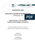 Determinants of Firm Growth Evidence From Belgian Companies