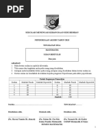 Soalan Matematik Tingkatan 2