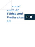 Personal Code of Ethics and Professionali SM