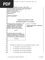 Oakland Answer Complaint