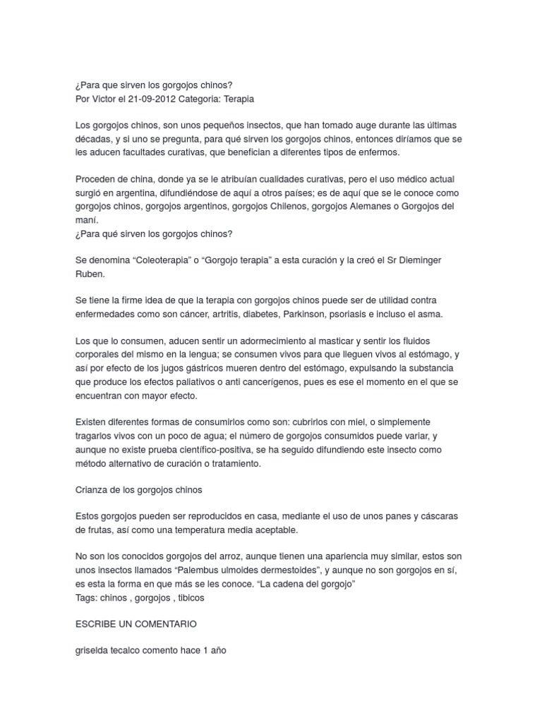 Para Que Sirven Los Chinos