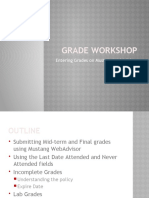 Grade Workshop: Entering Grades On Mustang Webadvisor