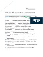 Past Tense Exercise 8