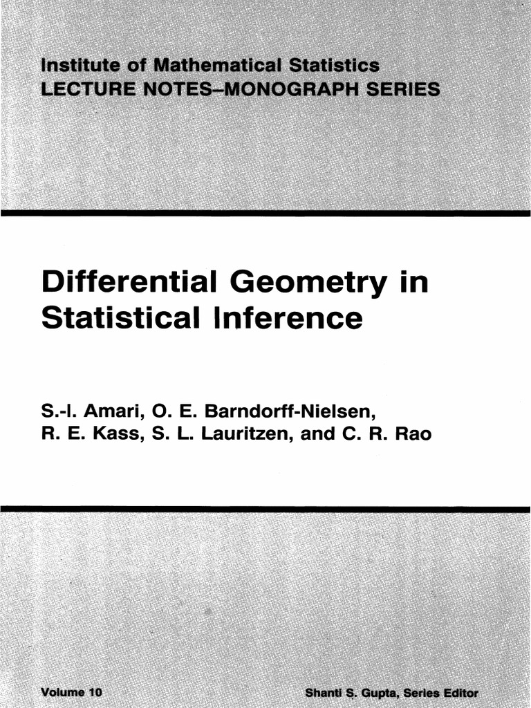 Differential Geometry in Statistical Inference | PDF | Vector Space ...