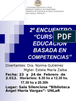 CAP BASADA EN COMPETENCIAS- 2° ENCUENTRO