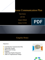 kingsley house communication plan