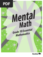 Mental Math Grade 10