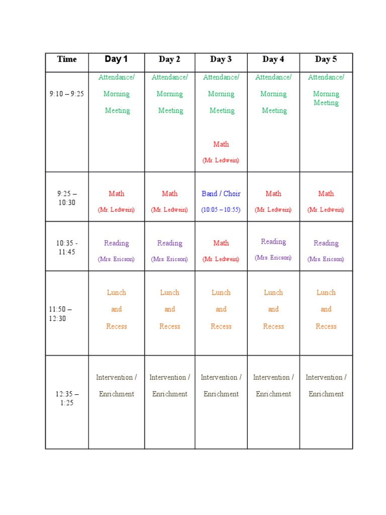 Schedule | PDF