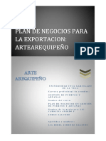 Plan de Negocios para La Exportacion Artearequipeño