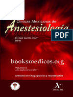 Anestesia en Cirugia Plastica y Reconstructiva