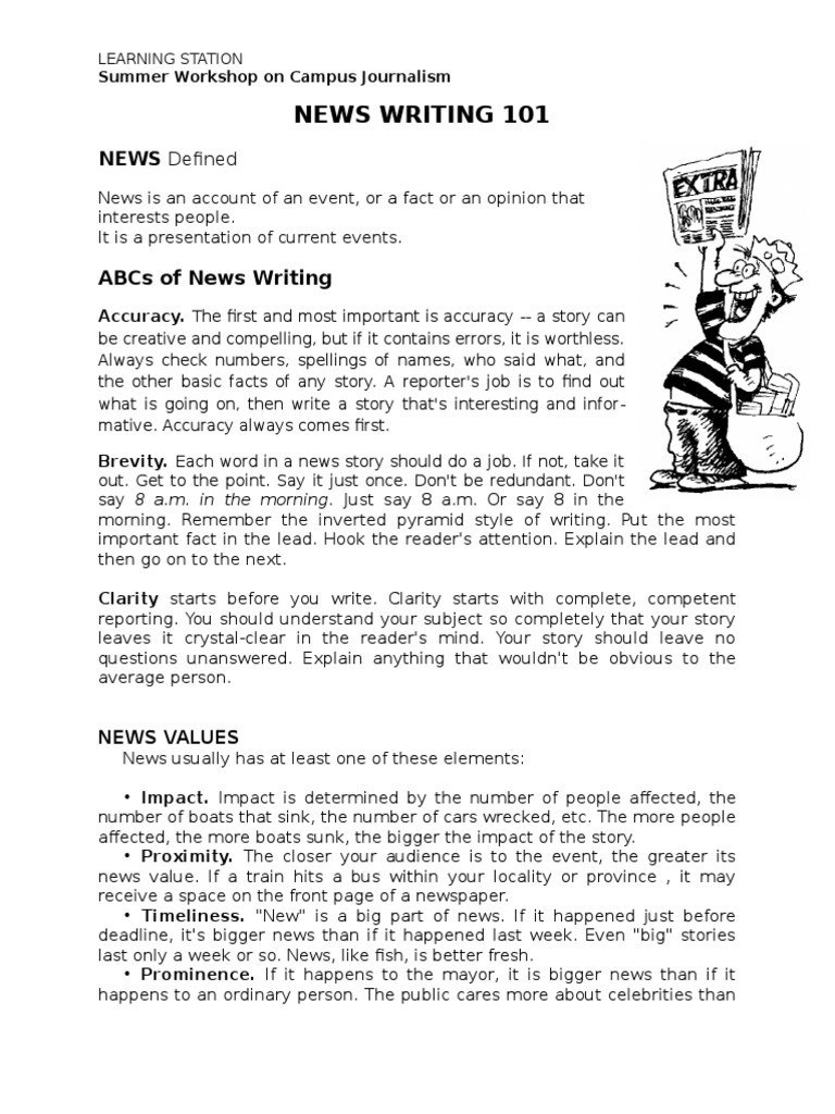 newspaper essay writing in english pdf