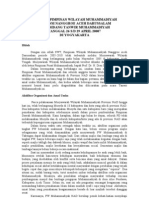 Laporan PW Muhammadiyah Prov Nad Pada Sidang Tanwir Muhammadiyah 26-29 April 20007 Di Yogyakarta