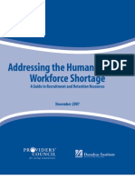 Addressing The Human Service Workforce Shortage - A Guide To Recruitment and Retention Resources