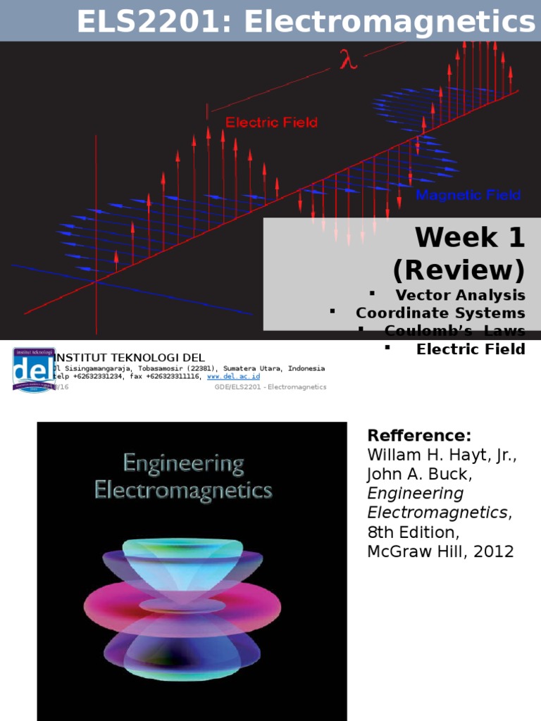Electromagnetics Week 1 Overview | PDF | Euclidean Vector | Coordinate ...