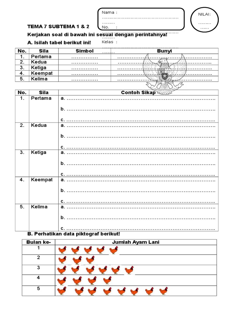 Soal Latihan Tematik Kelas 2 Tema 7 Muatan Matematika
