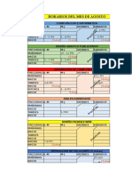 Horarios (Agosto)