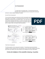 Circle All Mistakes in This Scientific Drawing: (4 Points) : Progression of Points of Assessment