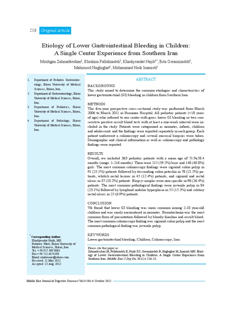 Bloody Stool Journal 2 PDF Colonoscopy Colorectal Cancer