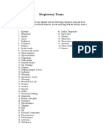 Respiratory Terms