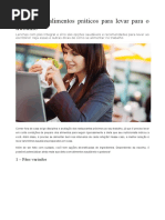 8 Ideias de Alimentos Práticos Para Levar Para o Trabalho