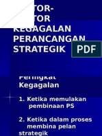 Faktor-Faktor Kegagalan Perancangan Strategik