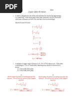 Doppler Effect Worksheet