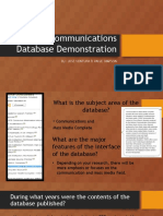 Database Demonstration