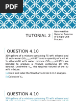 Tutorial 2 Material Balance Non-reactive on Single Unit