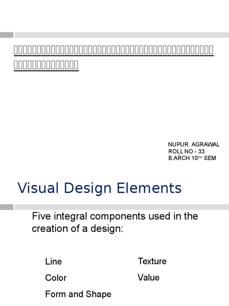 Elements and Principles of Architectural Design | PDF | Color | Rhythm