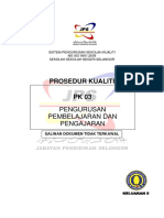 PK 03 Prosedur Kualiti Pengurusan Pembelajaran Dan Pembelajaran