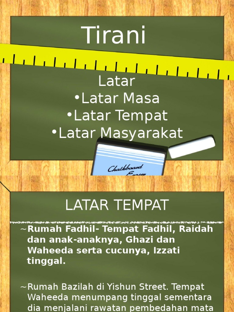 Novel Tirani : Latar Novel Tirani : Latar