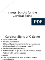 Illness Script For The Cervical Spine From NAIOT Manual